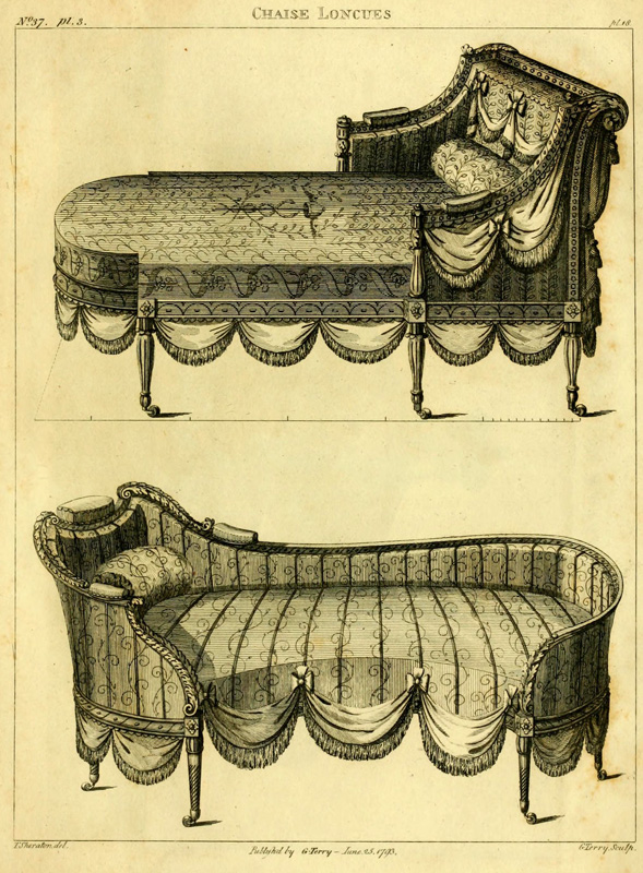 Шезлонги-фаэтоны. Шератон, 1802